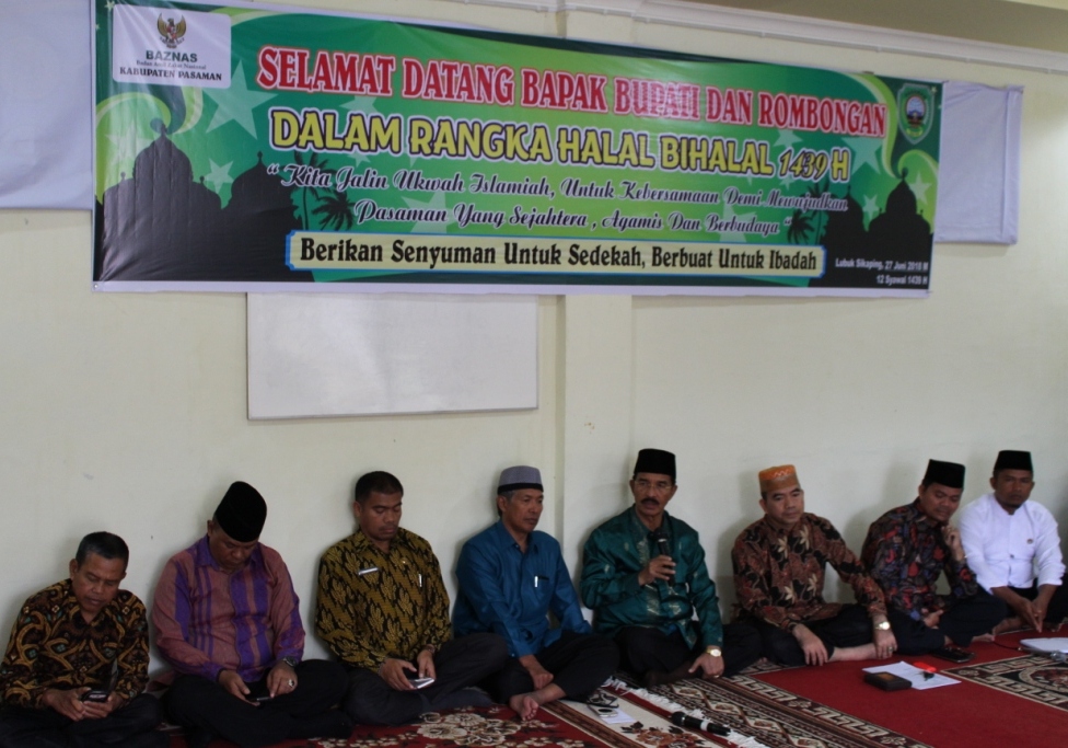 Bupati H Yusuf Lubis Hadiri Halal Bi Halal Keluarga Besar Baznas Kabupaten Pasaman
