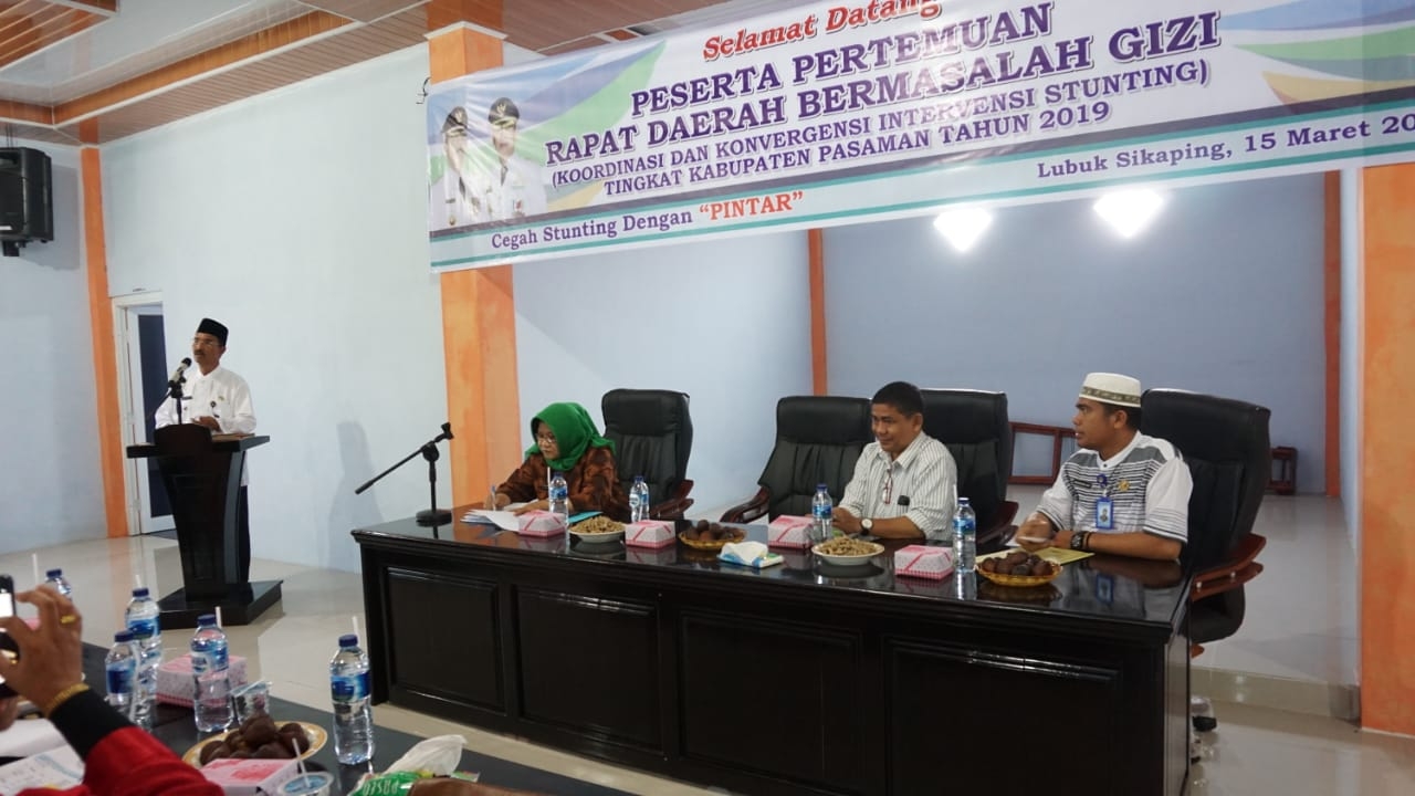 Bupati Pasaman H Yusuf Lubis Buka Rapat Daerah Bermasalah Gizi 