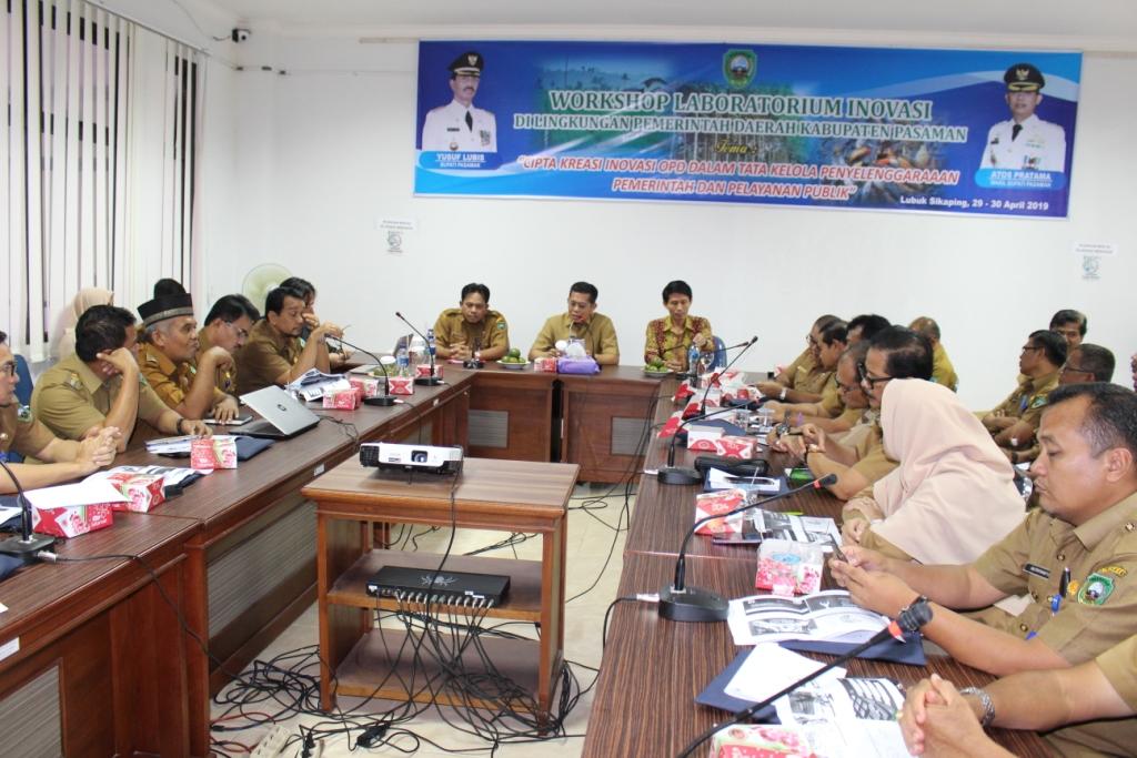 BAPPEDA SELENGGARAKAN WORKSHOP LABORATORIUM INOVASI DAERA KABUPATEN PASAMAN TAHUN 2019