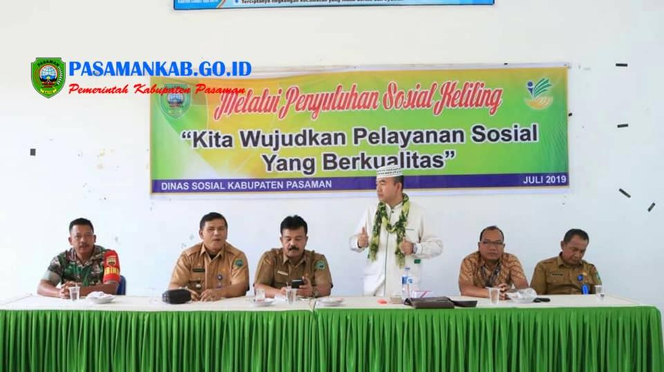 Dinsos Pasaman Gelar Penyuluhan Sosial Keliling Bersama