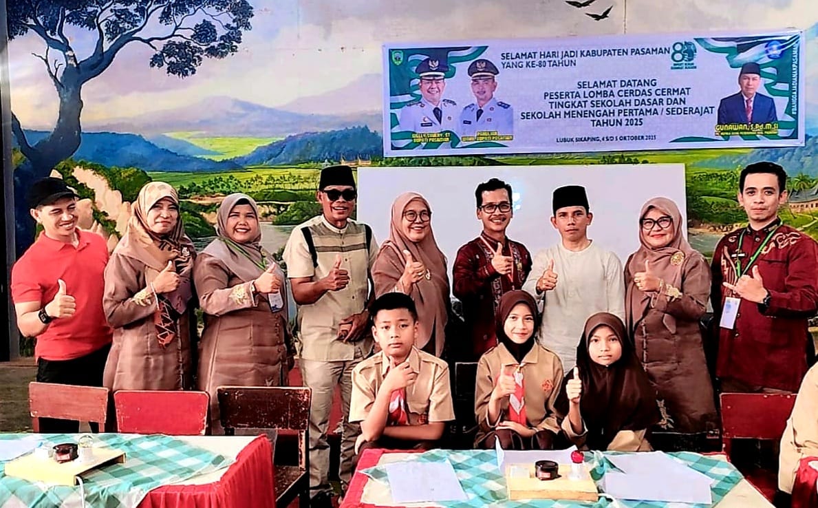 Para Guru Bangga Siswa Ikuti Bebagai Lomba di HUT Pasaman ke 80 Tahun 2025