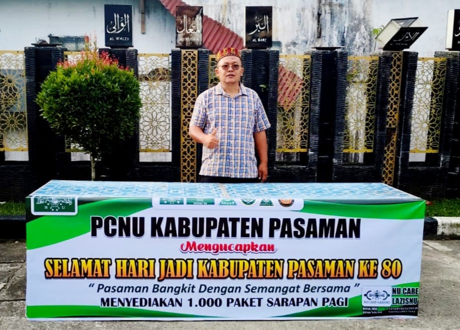 Bupati Welly Suhery Apresiasi Makanan Gratis di HUT ke-80, PCNU Pasaman Bagikan 1.500 Bingkisan