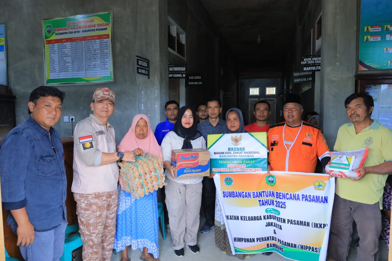 IKKP Jakarta dan Jawa Barat Serahkan Bantuan Bencana kepada Pemkab Pasaman, Sekda Yudesri Sampaikan Terima Kasih