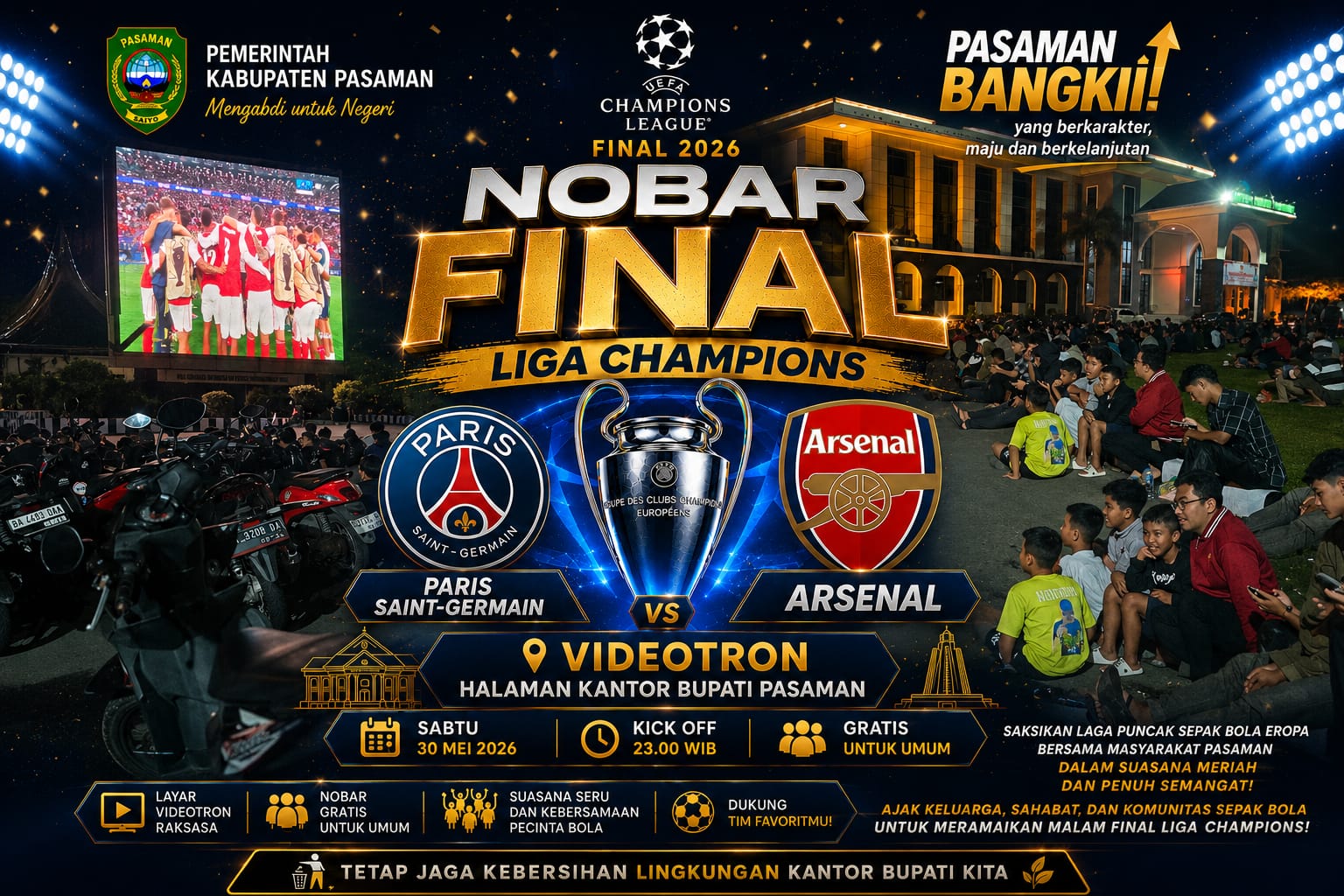 Sukses Gelar Nobar Final Liga Champions. Welly Suhery : Dorong Kreativitas dan Ekonomi UMKM