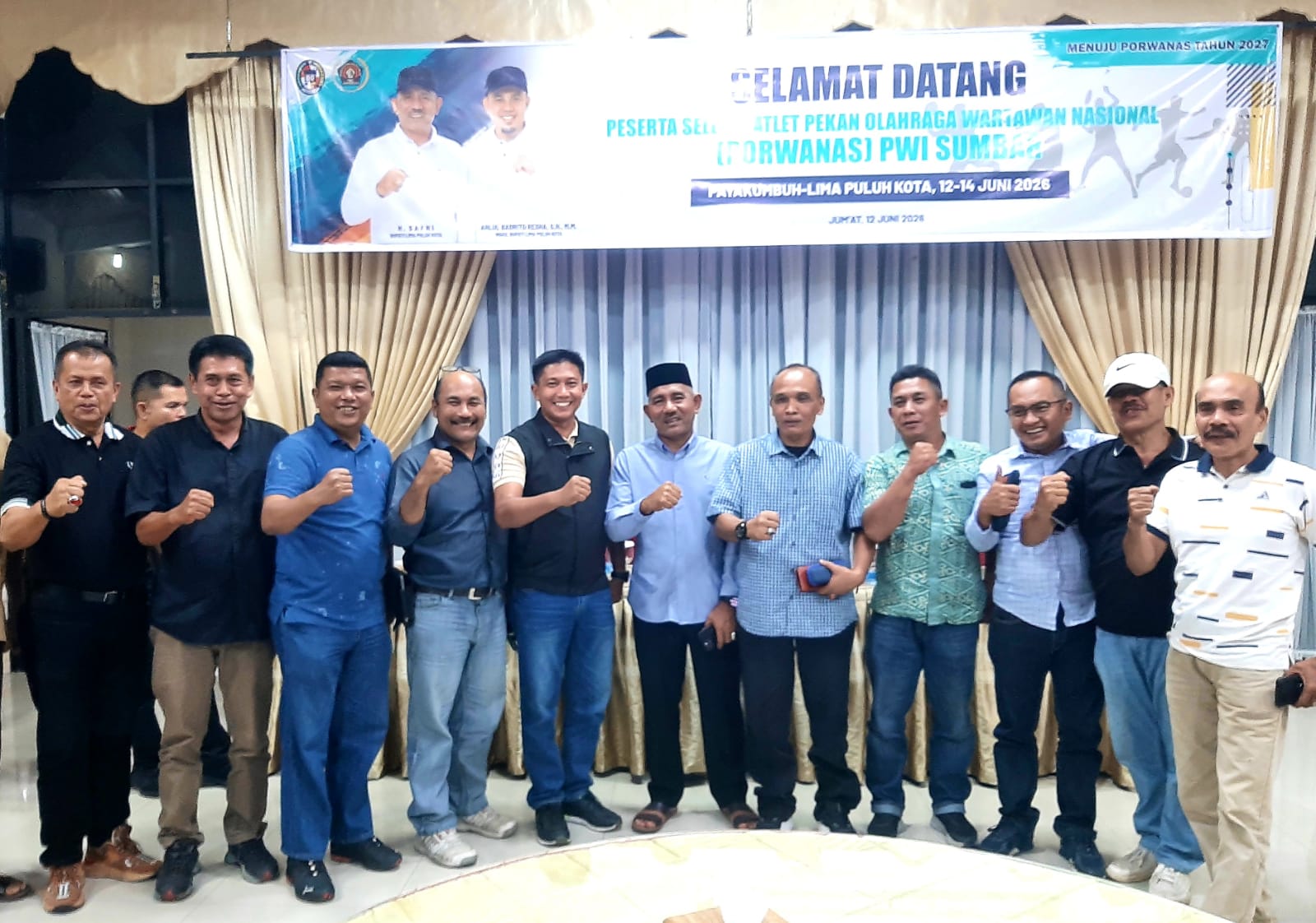 Dukung Insan Pers, Disparporabud dan Diskominfo Pasaman Support PWI di Seleksi Porwanas