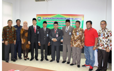 Kepala Inspektorat Kabupaten Pasaman Ir Rosben Aguswar. MSi photo bersama pejabat baru dilantik